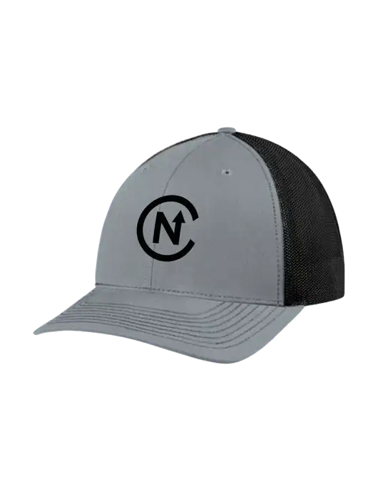 Richardson Adjustable Snapback Original 112 Trucker Cap Heather Grey w/Black Mesh w/North Coast Icon Logo