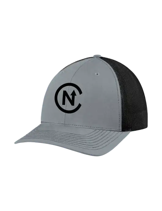 Richardson Adjustable Snapback Original 112 Trucker Cap Heather Grey w/Black Mesh w/North Coast Icon Logo