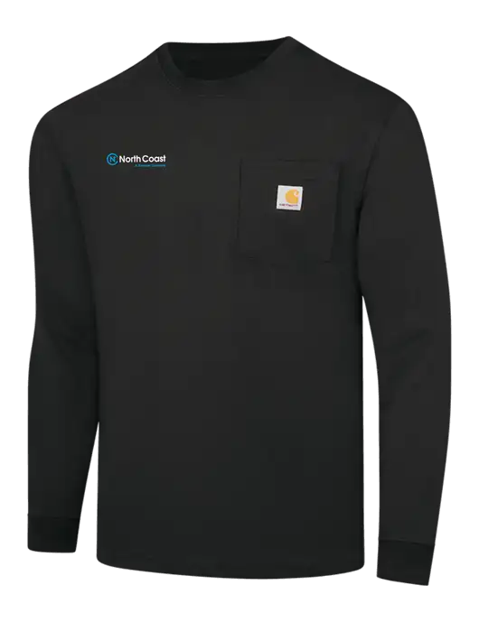 Carhartt Black Workwear Pocket Long Sleeve T-Shirt w/North Coast Logo