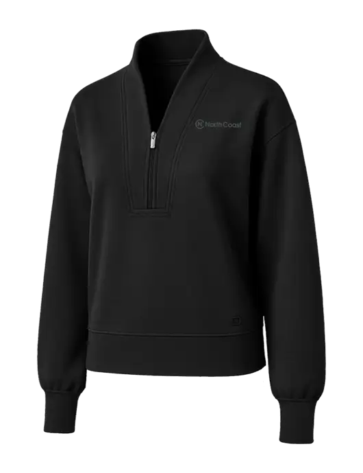 OGIO Womens Black Transcend 1/4-Zip w/North Coast Logo