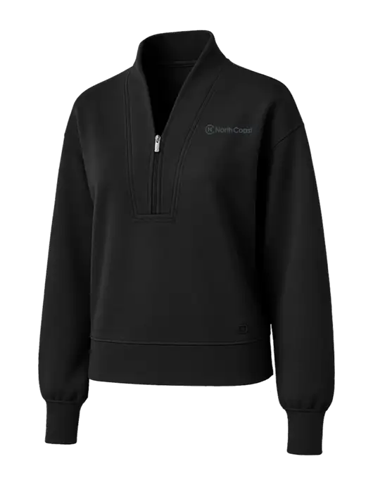 OGIO Womens Black Transcend 1/4-Zip w/North Coast Logo