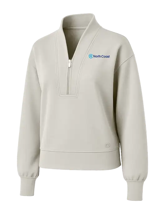 OGIO Womens Ivory Transcend 1/4-Zip w/North Coast Logo