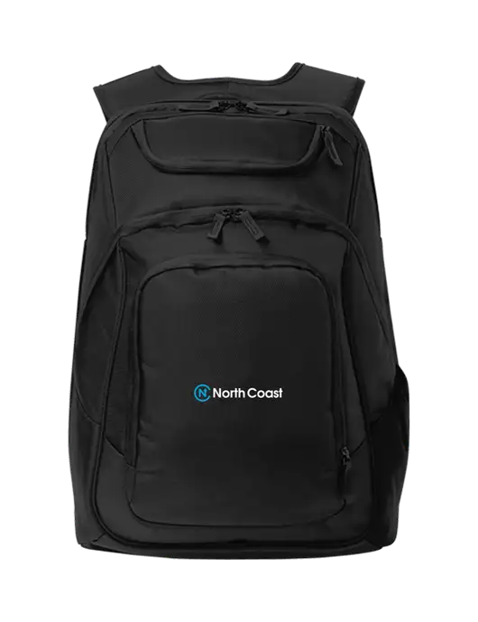 Executive Black Laptop Backpack w/North Coast Logo