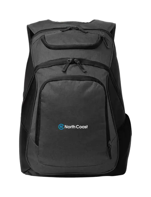 Executive Graphite Heather/Black Laptop Backpack w/North Coast Logo