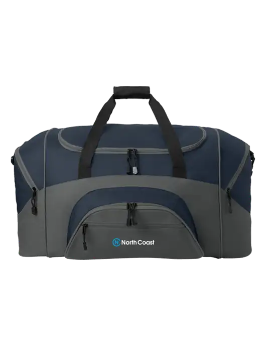 Standard Colorblock Navy/Dark Grey Sport Duffel w/North Coast Logo