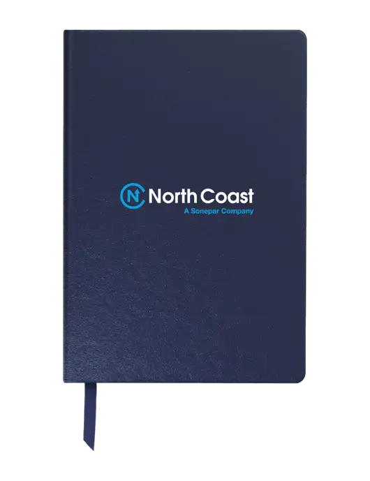 Achieve Navy Hardcover Journal, 5.5 x 8.37 w/North Coast Logo