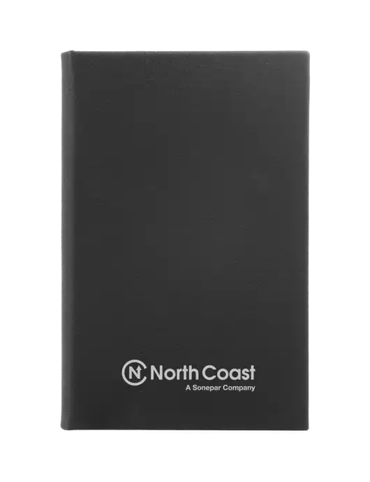 Black Leatherette 5.25 x 8.25 Journal w/North Coast Logo