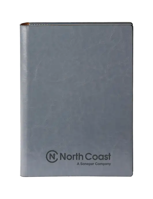 Fabrizio Grey 7 x 9.625 Padfolio & Notepad w/North Coast Logo