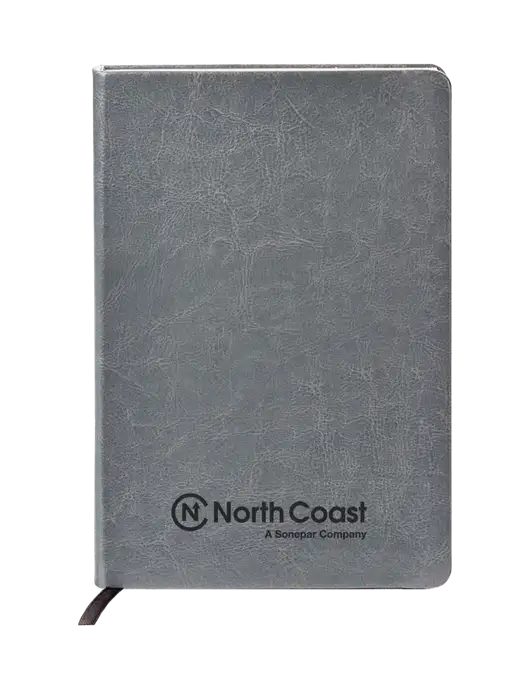 Fabrizio Grey Hard Cover 5.75 x 8.3 Journal w/North Coast Logo