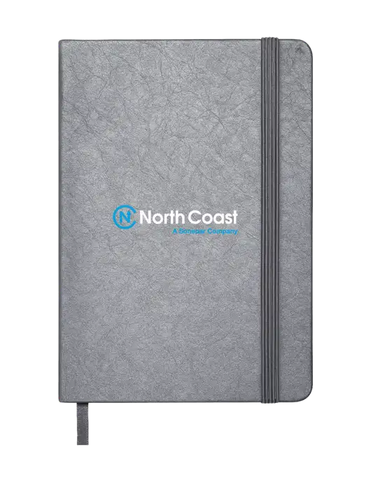 Granite Dark Grey Hardcover Journal, 5.62 X  8.37 w/North Coast Logo