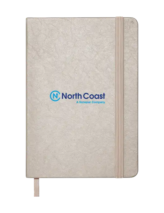 Granite Light Grey Hardcover Journal, 5.62 X  8.37 w/North Coast Logo
