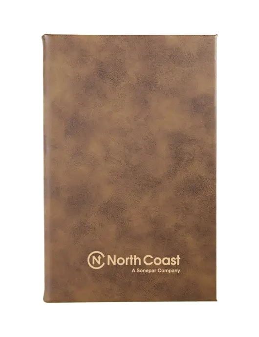 Rustic Leatherette 5.25 x 8.25 Journal w/North Coast Logo