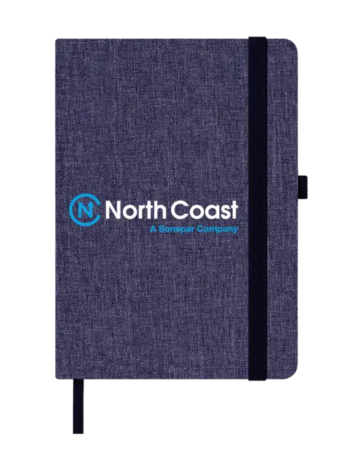 Twill Navy Heathered 5 x 7 Journal w/North Coast Logo
