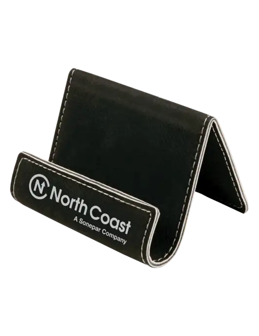 Black Leatherette Card & Phone Holder w/North Coast Logo