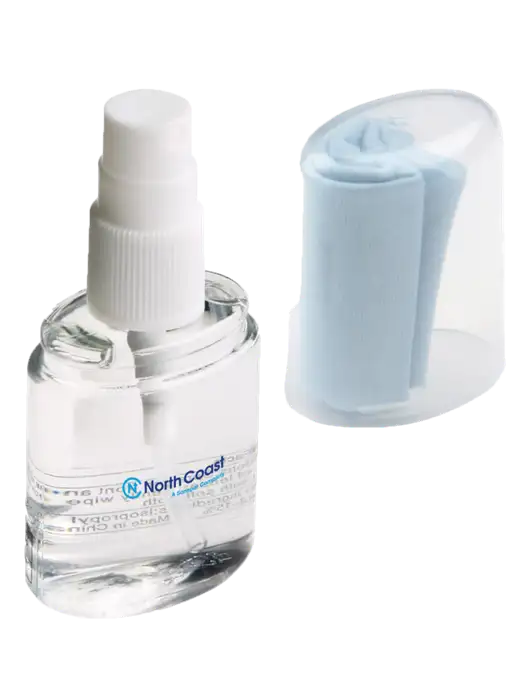 Lens Cleaning Spray & Microfiber Cloth w/North Coast Logo