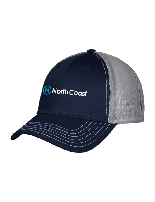 Navy & Grey Mesh Trucker Cap Snap Back w/North Coast Logo