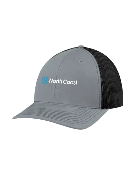 Richardson Adjustable Snapback Original 112 Trucker Cap Heather Grey w/Black Mesh w/North Coast Logo