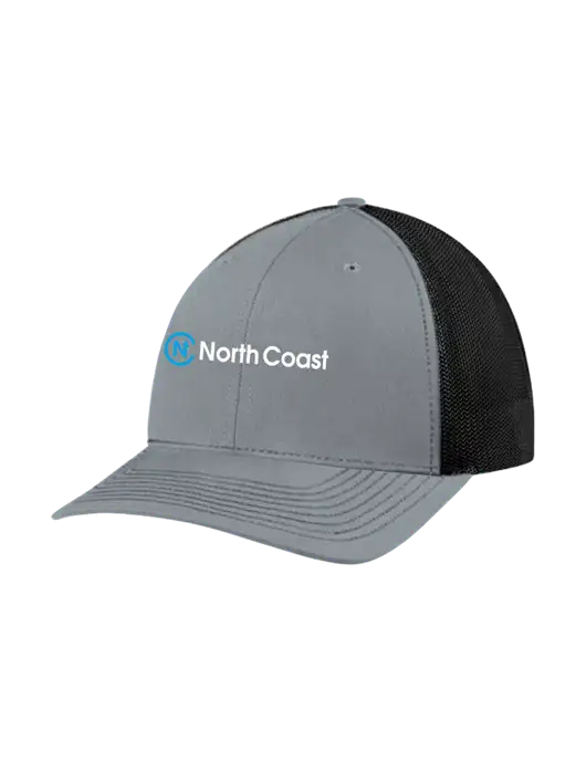 Richardson Adjustable Snapback Original 112 Trucker Cap Heather Grey w/Black Mesh w/North Coast Logo