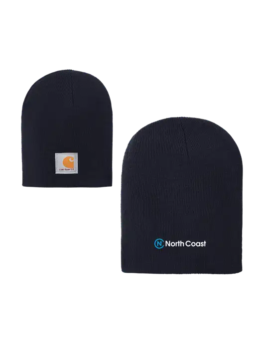 Carhartt Dark Navy Acrylic Knit Hat w/North Coast Logo