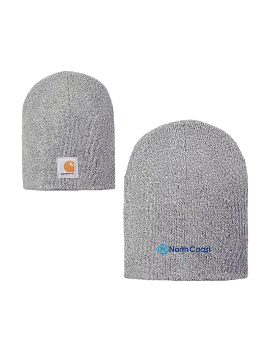 Carhartt Light Grey Heather Acrylic Knit Hat w/North Coast Logo