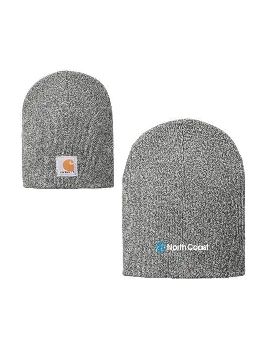 Carhartt Medium Grey Heather Acrylic Knit Hat w/North Coast Logo