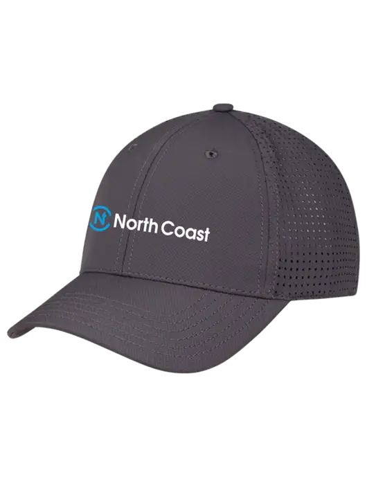 Charcoal Performance Stretchable Cap Hook & Loop w/North Coast Logo