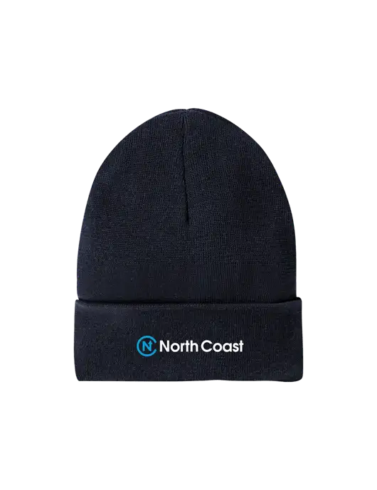 Recycled True Navy Beanie w/North Coast Logo