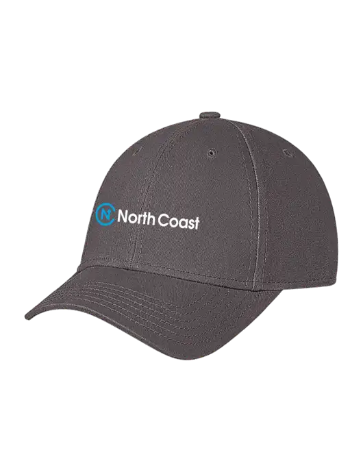 Medium Dark Grey Structured Soft Snap Closure Hook & Loop Cap w/North Coast Logo