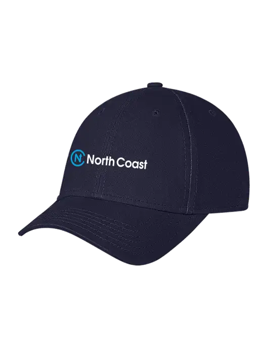 Navy Structured Soft Snap Closure Hook & Loop Cap w/North Coast Logo