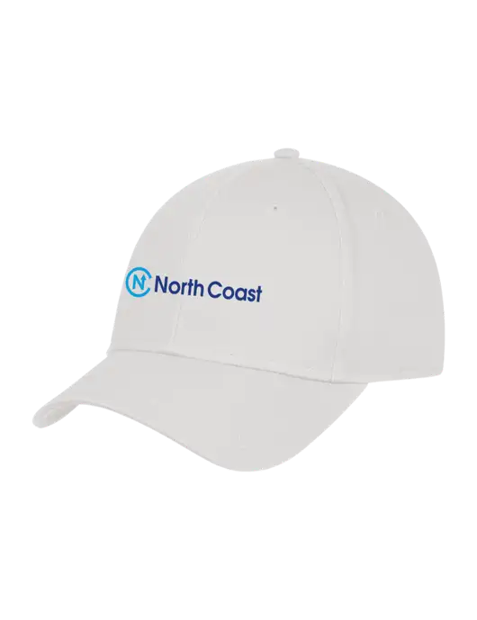 White Structured Cap Hook & Loop w/North Coast Logo