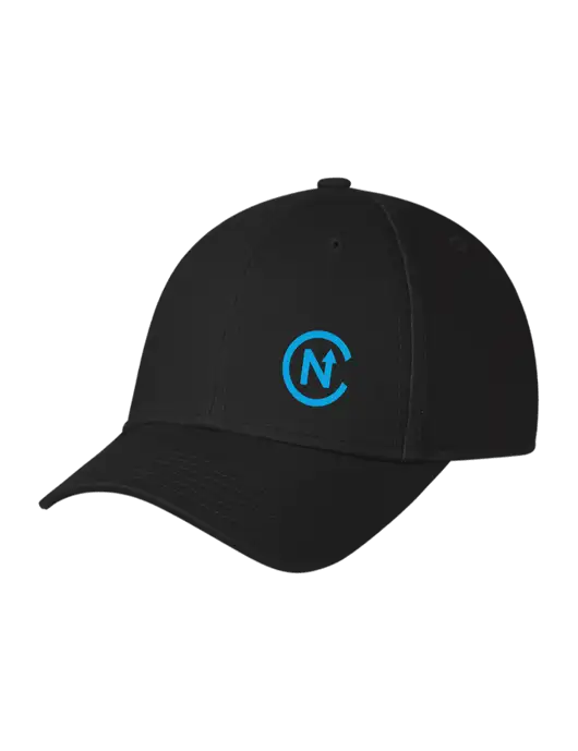 Black Structured Cap Hook & Loop w/North Coast Icon Logo