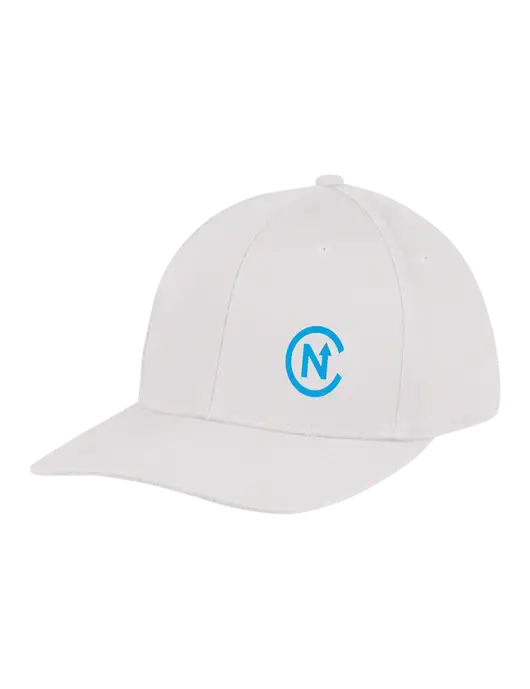 Premium Modern Structured Twill White Snapback Cap w/North Coast Icon Logo