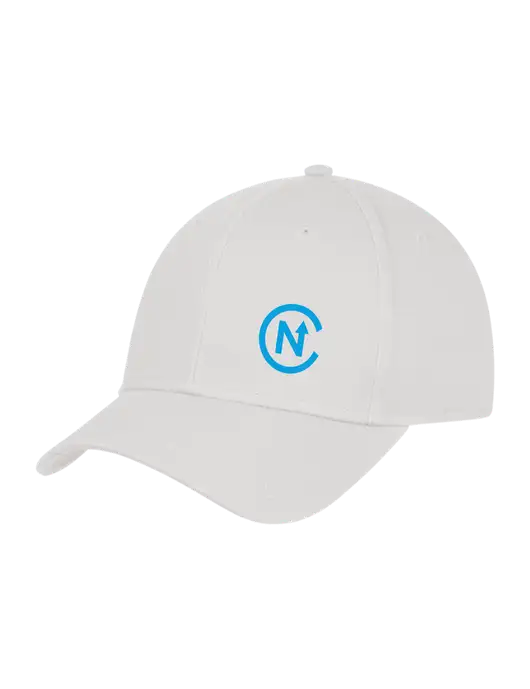 White Structured Cap Hook & Loop w/North Coast Icon Logo