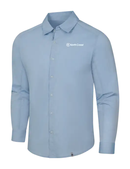 OGIO Light Blue Commuter Woven Shirt w/North Coast Logo