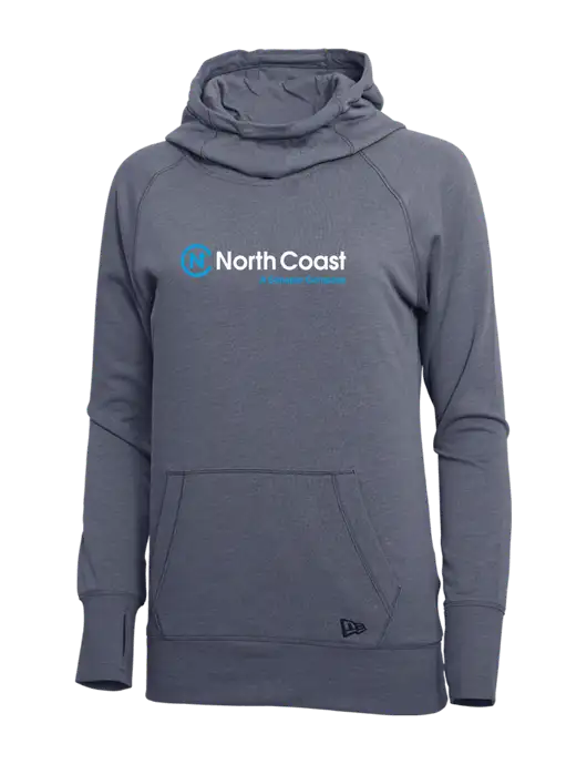 New Era True Navy Heather Womens Tri-Blend Fleece Pullover Hoodie w/North Coast Logo