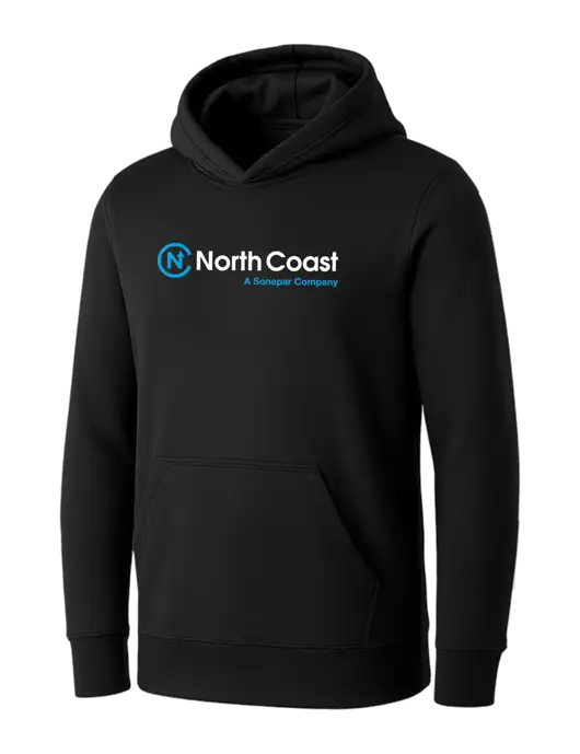 Womens Black Core Fleece Pullover Hooded Sweatshirt w/North Coast Logo