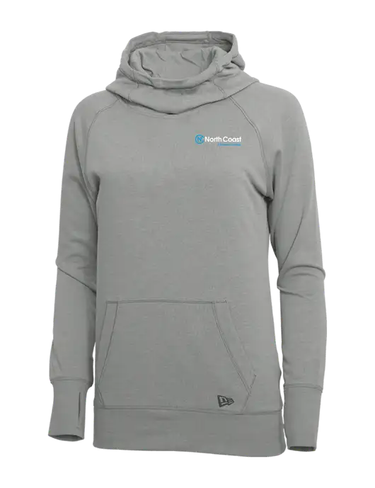 New Era Shadow Grey Heather Womens Tri-Blend Fleece Pullover Hoodie w/North Coast Logo