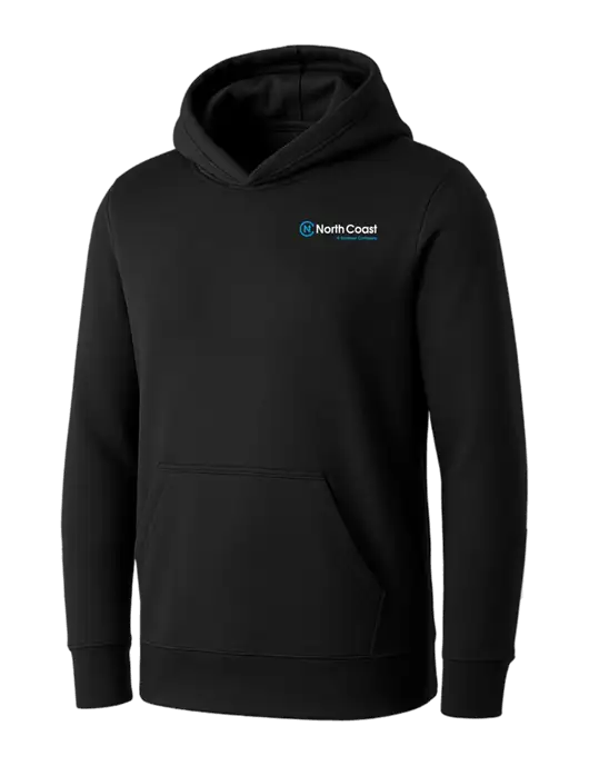 Womens Black Core Fleece Pullover Hooded Sweatshirt w/North Coast Logo
