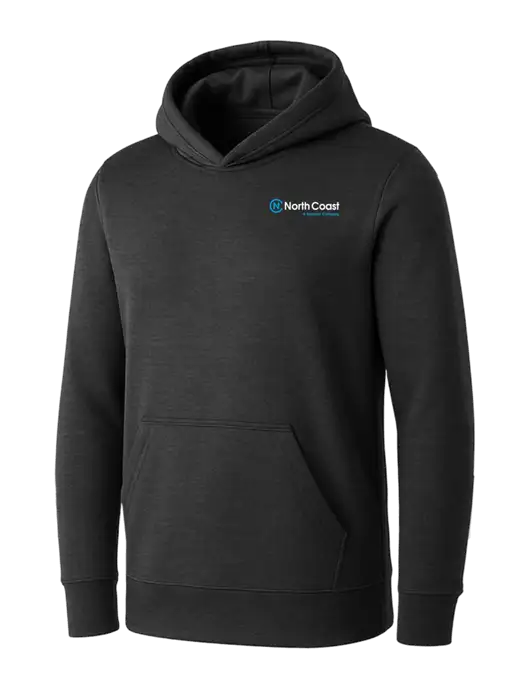 Womens Dark Grey Heather Core Fleece Pullover Hooded Sweatshirt w/North Coast Logo
