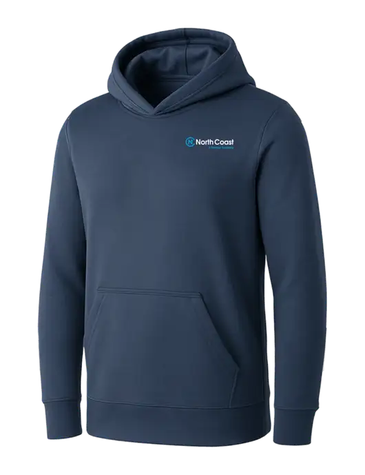 Womens Navy Core Fleece Pullover Hooded Sweatshirt w/North Coast Logo