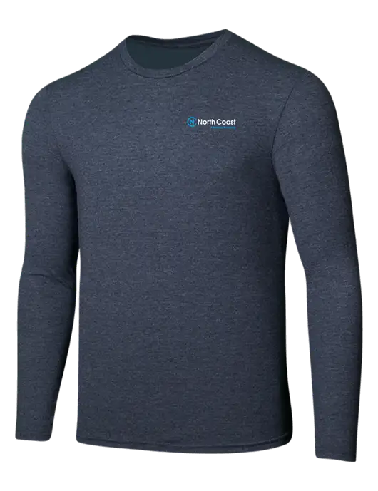 Seriously Soft Heathered Navy Long Sleeve T-Shirt w/North Coast Logo