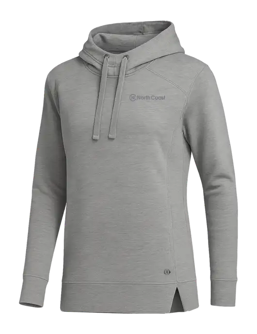 OGIO Heather Grey Womens Luuma Pullover Fleece Hoodie w/North Coast Logo