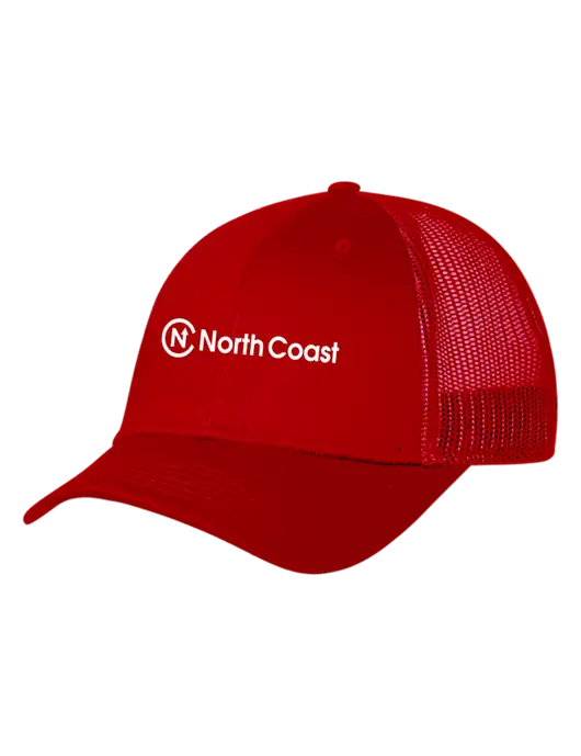 Red Mesh Trucker Cap Snap Back w/North Coast Logo