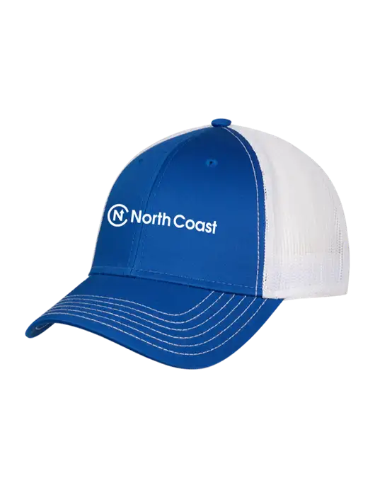 Royal/White Mesh Trucker Cap Snap Back w/North Coast Logo