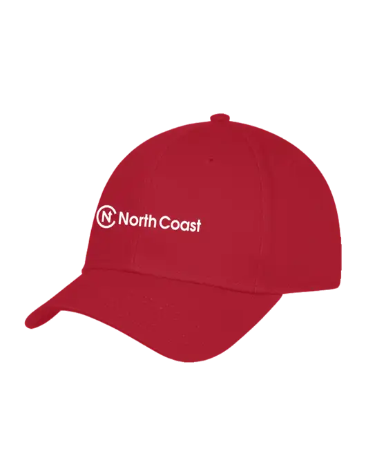 Red Structured Cap Hook & Loop w/North Coast Logo
