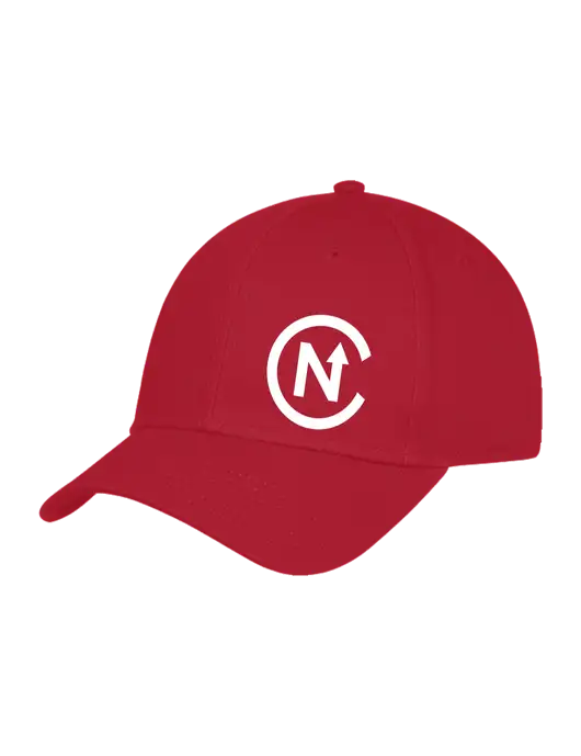 Red Structured Cap Hook & Loop w/North Coast Icon Logo