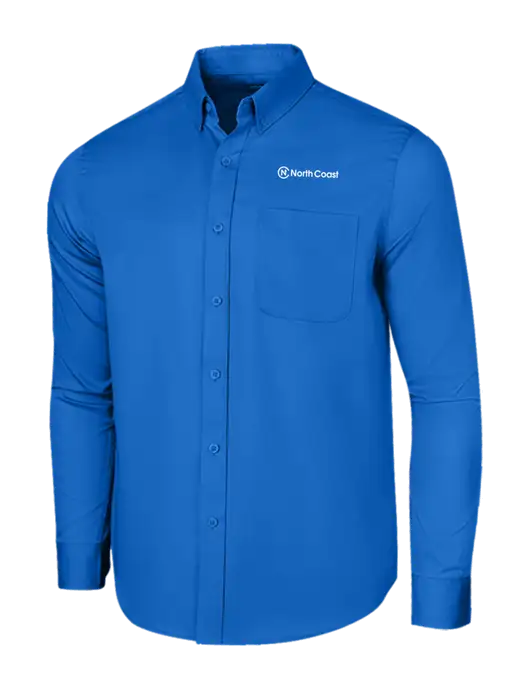 Long Sleeve Royal Blue Superpro React Twill Shirt w/North Coast Logo