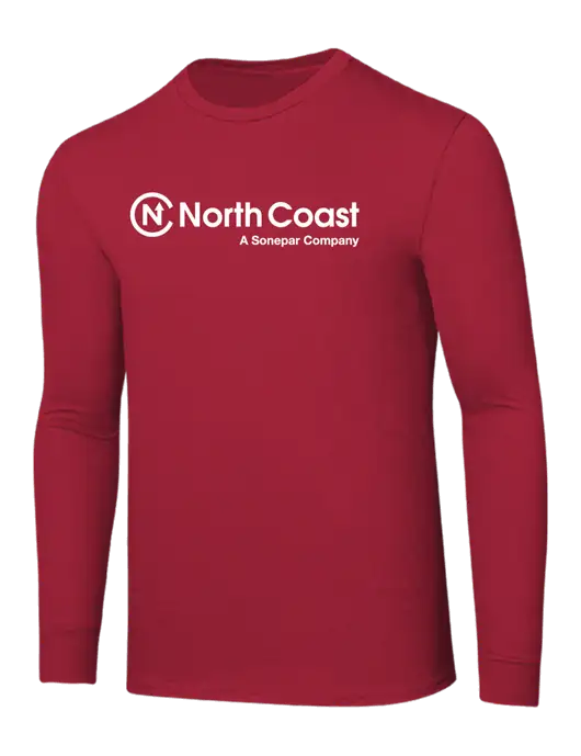 Core Blend Red Long Sleeve Tee w/North Coast Logo