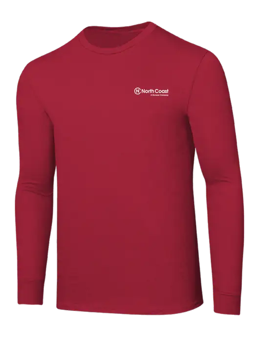Core Blend Red Long Sleeve Tee w/North Coast Logo