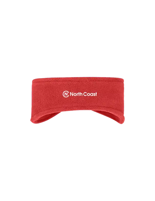 Red Stretch Fleece Headband w/North Coast Logo